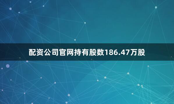 配资公司官网持有股数186.47万股